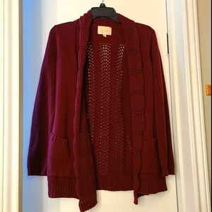 Skies Are Blue Maroon Cardigan size S